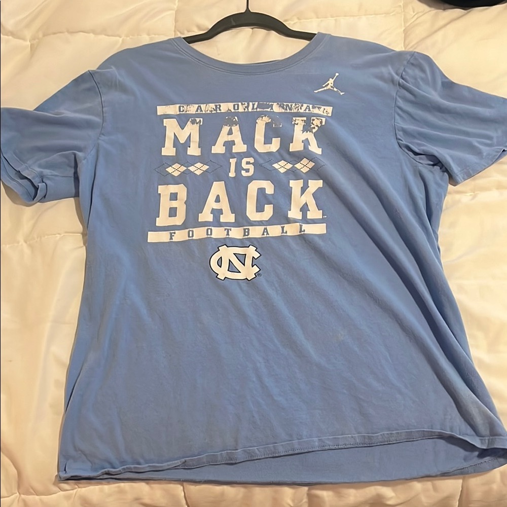 Nike Athletic Cut Tee in Blue and Gold